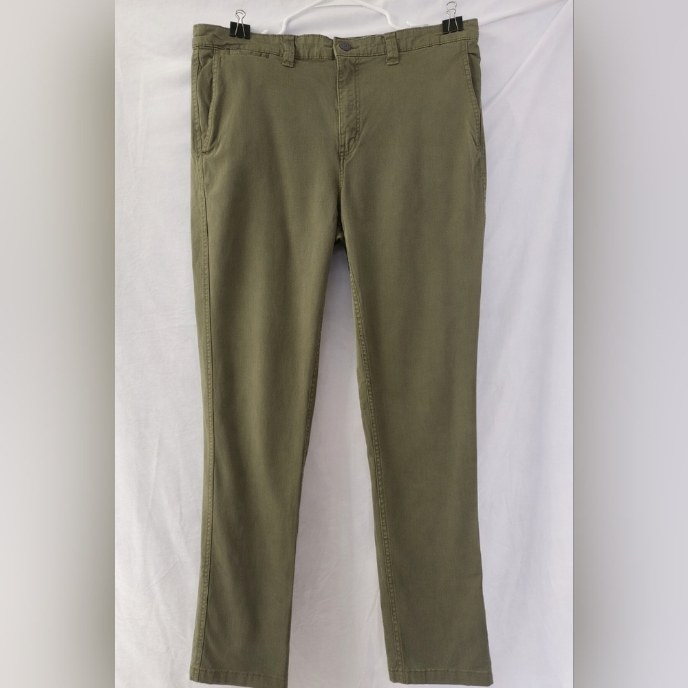 George Olive Green Slim Fit Trousers